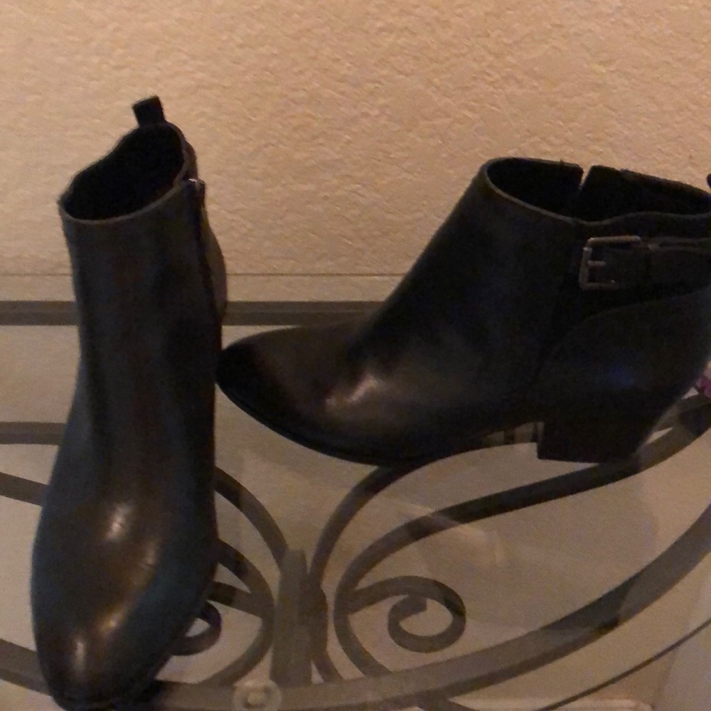 Black boots.